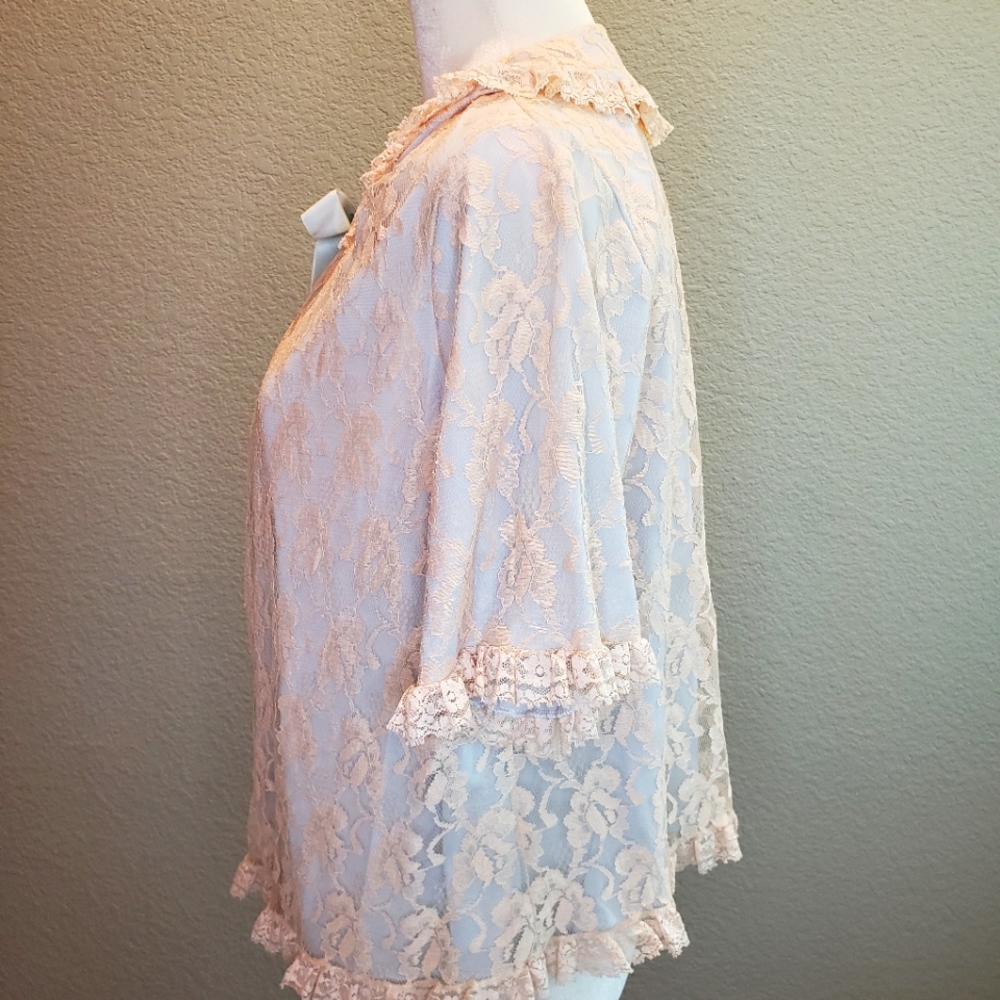 vintage blue bed jacket
